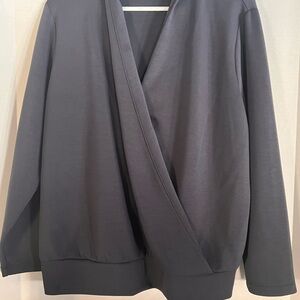 J Jill Gray Wrap Top Sz XL